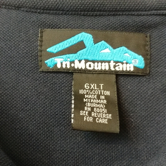 4/$15 🌻 TRI MOUNTAIN Size 6 XL T Collared Navy Polo - Picture 2 of 4
